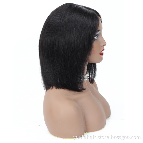 Brazilian 4*4 Swiss Lace Front Closure Human Hair Wigs 8 Inch Short Bob Cut Wholesale Human Virgin Hair 13*4 Lace Frontal Wigs